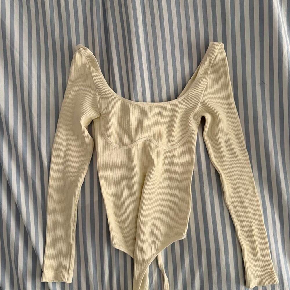Free people seamless cream bodysuit